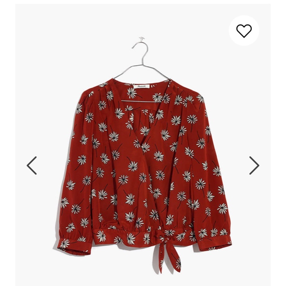 Madewell Silk Floral Wrap Top